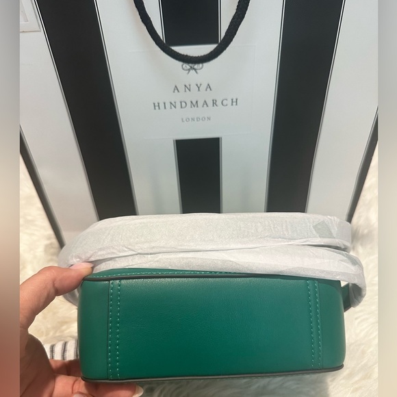 BRAND NEW ANYA HINDMARCH Crossbody Wink Tassle Bag Emerald Circus - Picture 6 of 14